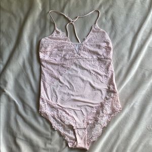 Gorgeous Baby Pink Lace Lingerie Bodysuit 🌸
